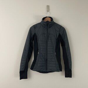 Lululemon First Mile Full Zip Quilted Jacket in Black Size 2